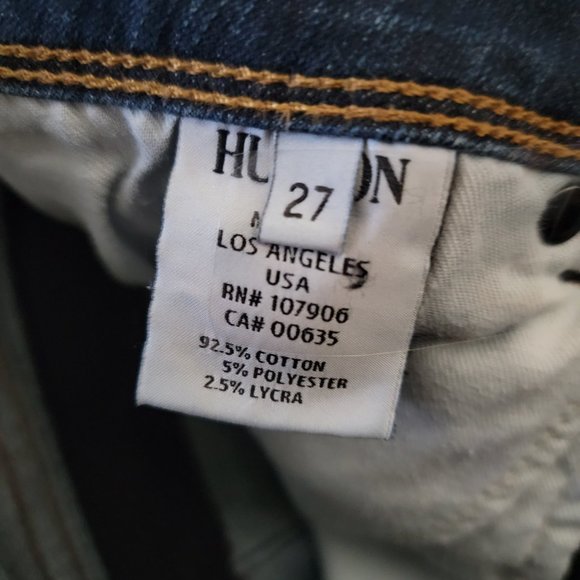 Awesome Hudson Flap Pocket Straight Leg Skinny Jeans Stretchy Size 27 - Picture 4 of 11